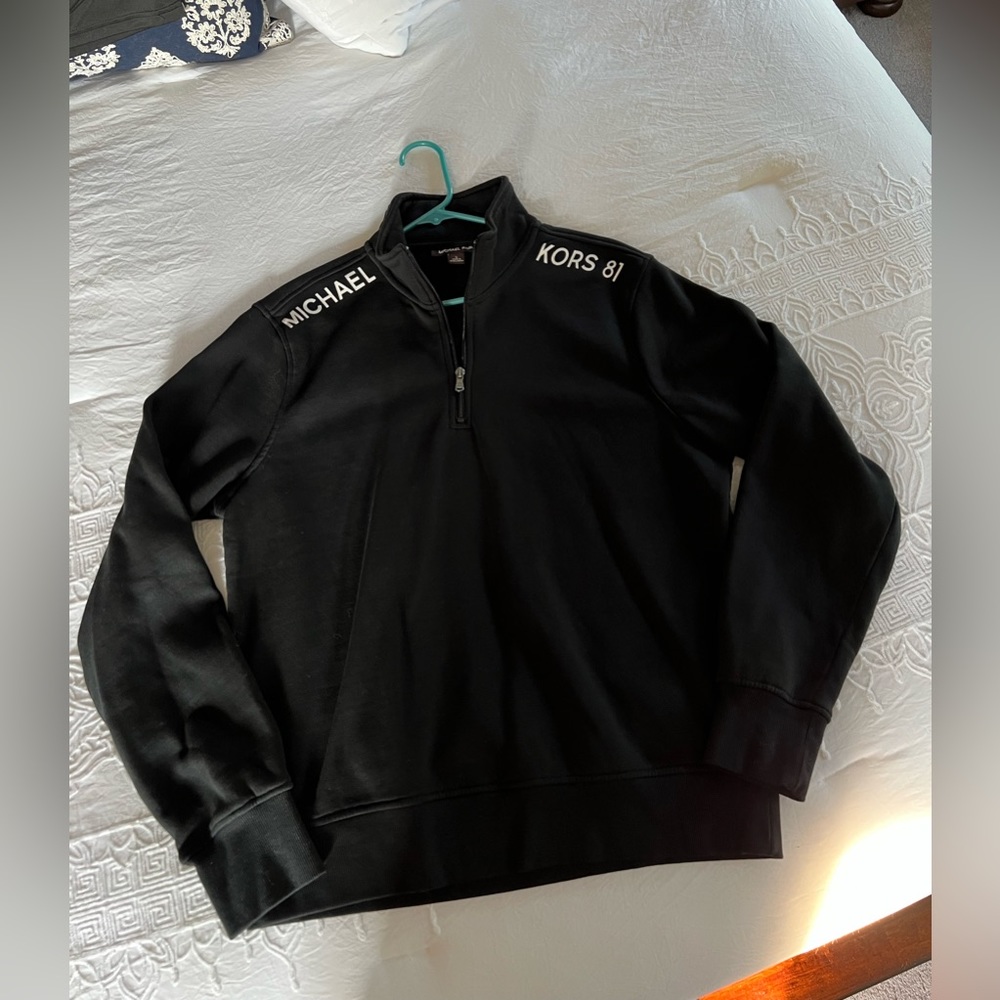 Men’s Michael Kors black quarter zip. Size large.